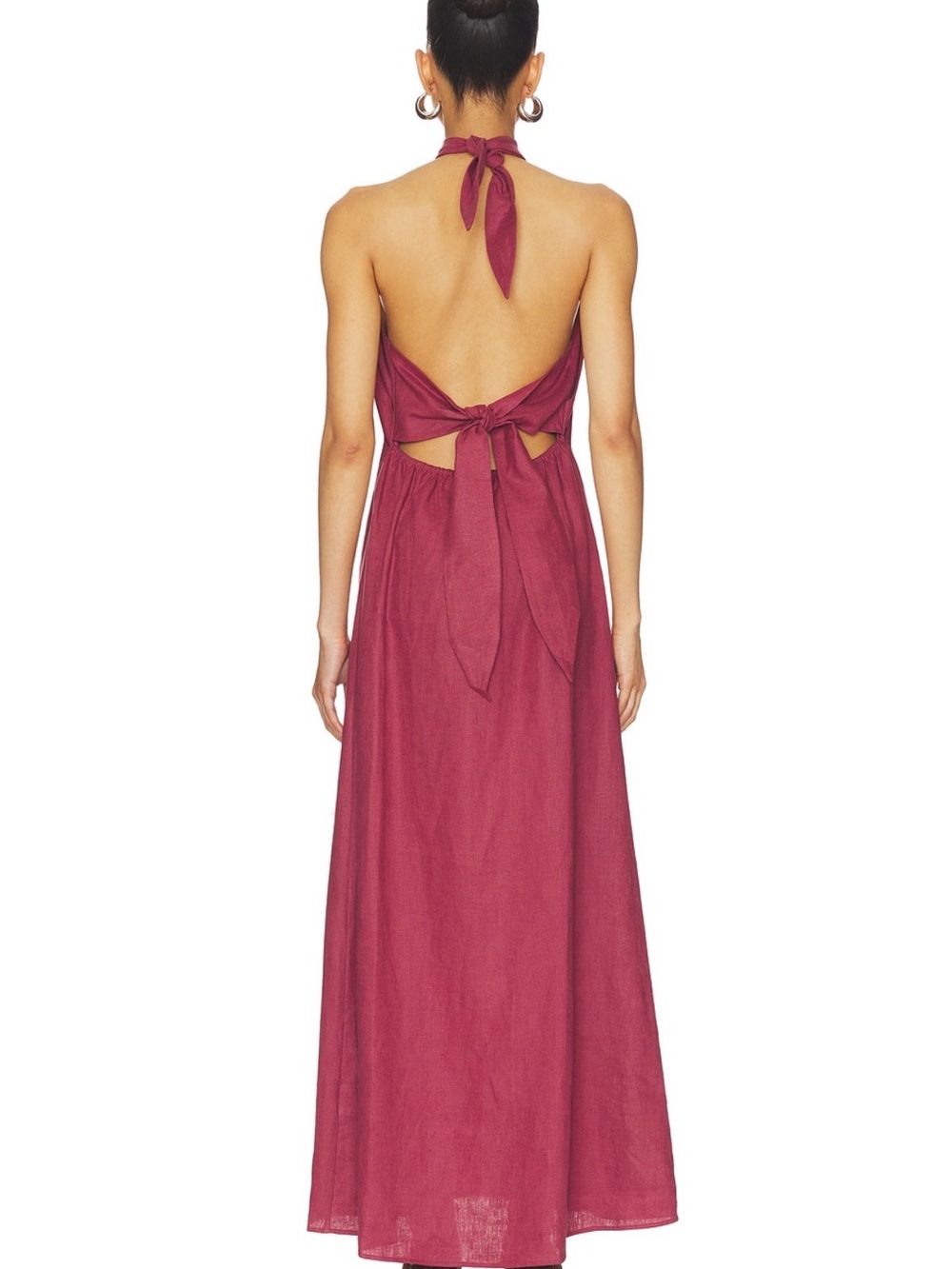 Faithfull the Brand: Lourdes Maxi Dress in Rhubarb - Picture 2 of 2